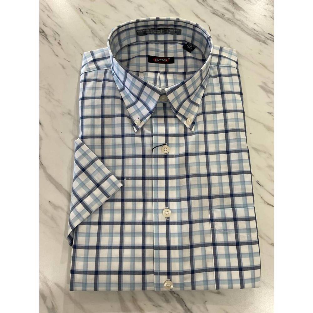 NEW BATTON men's peterson short sleeve cotton shirt in multi